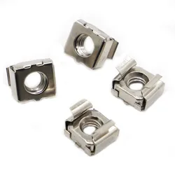 M4 M5 M6 M8 M10 Nickel Carbon Steel Quartet Floating Nut Cassette Elastic Enclosure Card Cage Nuts Cabinet Rack Mount Nut