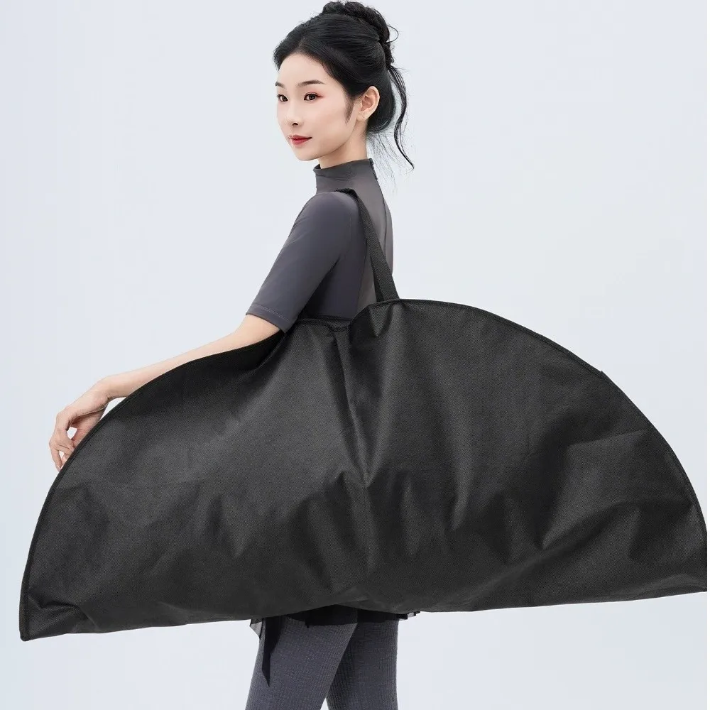 

Zipper Ballet Skirt Storage Bag Black Non-woven Tulle Skirts Backpack Waterproof Large Capacity Dance Accessories