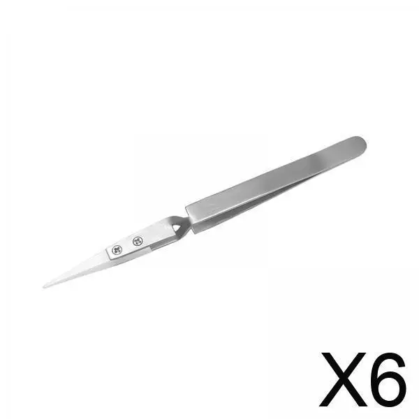 

Ceramic Tip Tweezers Set High Precision Stainless Steel Handheld Pointed Tweezer Professional Tool for Crafting
