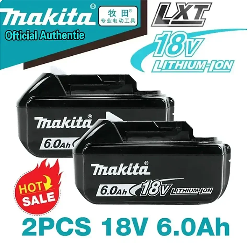 

Original Makita 18V 6.0Ah Lithium ion Battery,For Power Tool LXT BL1860B BL1860 BL1850 Replacement Rechargeable Battery