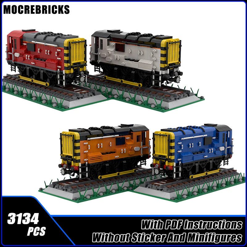 

British Railway Train Carriage Sets BR Class 08 Diesel-electric Shunter Locomotives MOC Building Blocks Model Kid's Bricks Toys