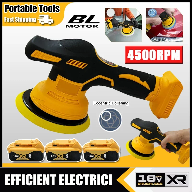 

8-скоростная беспроводная полировальная машина с цифровым дисплеем для авто, электрическая полировальная машина для воскования и полировки автомобилей, совместимая с аккумулятором Dewalt 18V