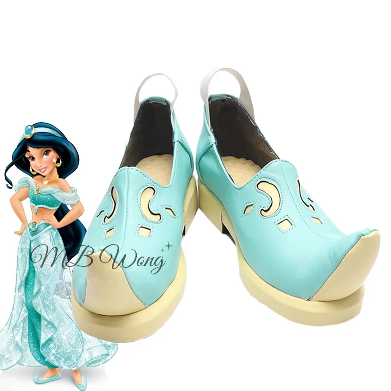 Anime Aladdin Cosplay Shoes Magic Lamp Princess Jasmine Shoes Halloween Role Play Carnival Party Christmas Women Men Custom Made