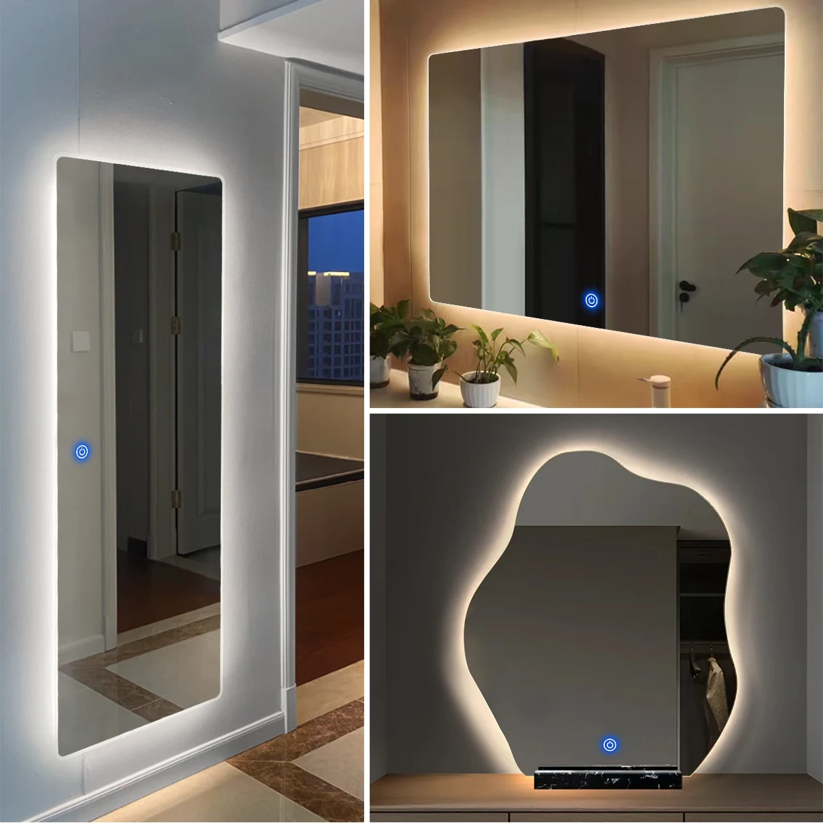 Lampka nad lustro LED z możliwością przyciemniania 5V żarówki światło lustrzane lampka nad lustro z taśmą toaletka do łazienki z czujnikiem