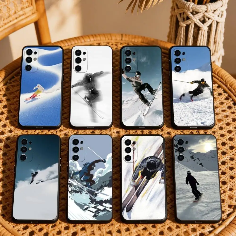 S-Skiing Snowboard S-Ski Phone Case For Samsung S25,S24,S21,S22,S23,S30,Ultra,S20,Plus,Fe,Lite,Note,10,Black Cover