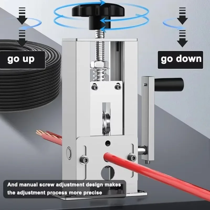 Portable Wire Stripper Manual Wire Stripping 1-25mm Cable Electric Peeling Machine with Hand Crank Support Use with Hand Drill
