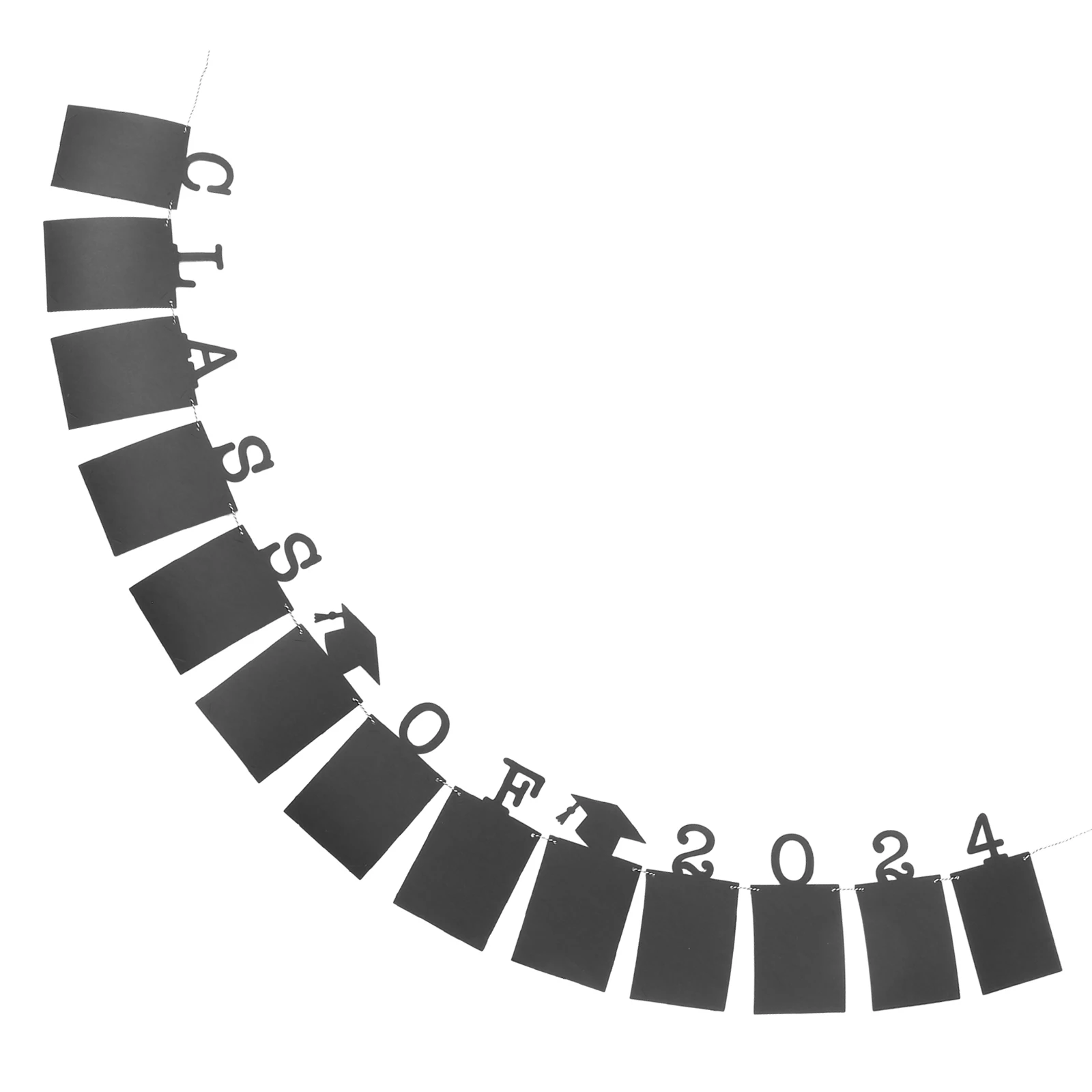 

Graduation Banner Class 2024 Black Durable Paper Hanging Decor For School Theme Party And Stage Performances