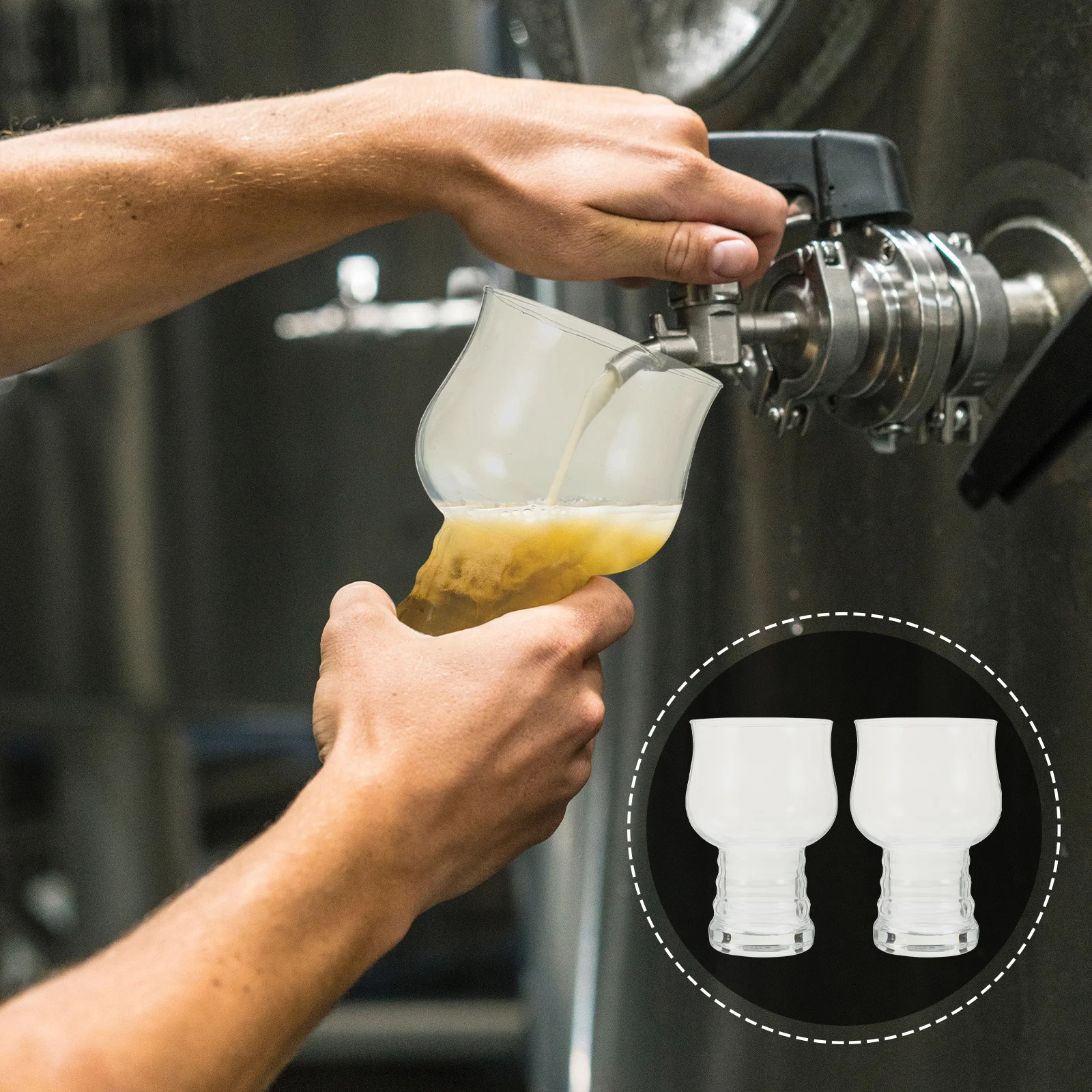 

2Pcs Beer Glasses Large Capacity Transparent Whiskey Cups Home Party Drinking Glasses Creative Craft Beer Glassware