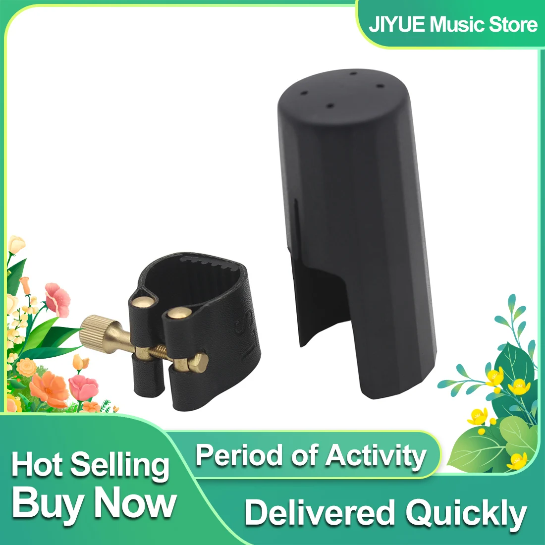 

Mouthpiece Alto Soprano Tenor Saxophone Clarinet Mouthpiece Ligature And Cap Sax Leather Buckle Clamp Clip Woodwind Instrument