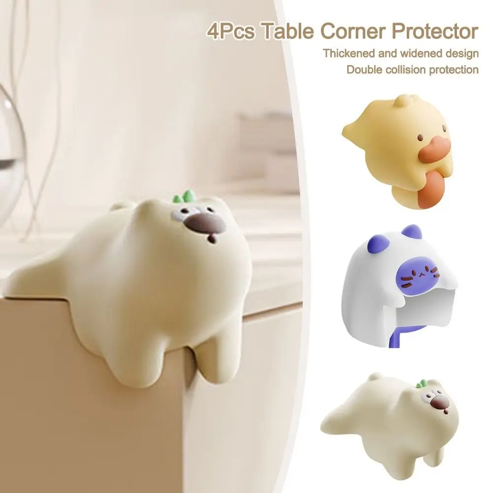 4Pcs PVC Table Corner Protective Cover Soft Self-Adhesive Corner Protector Baby Safety Anti-Collision Angle Guard