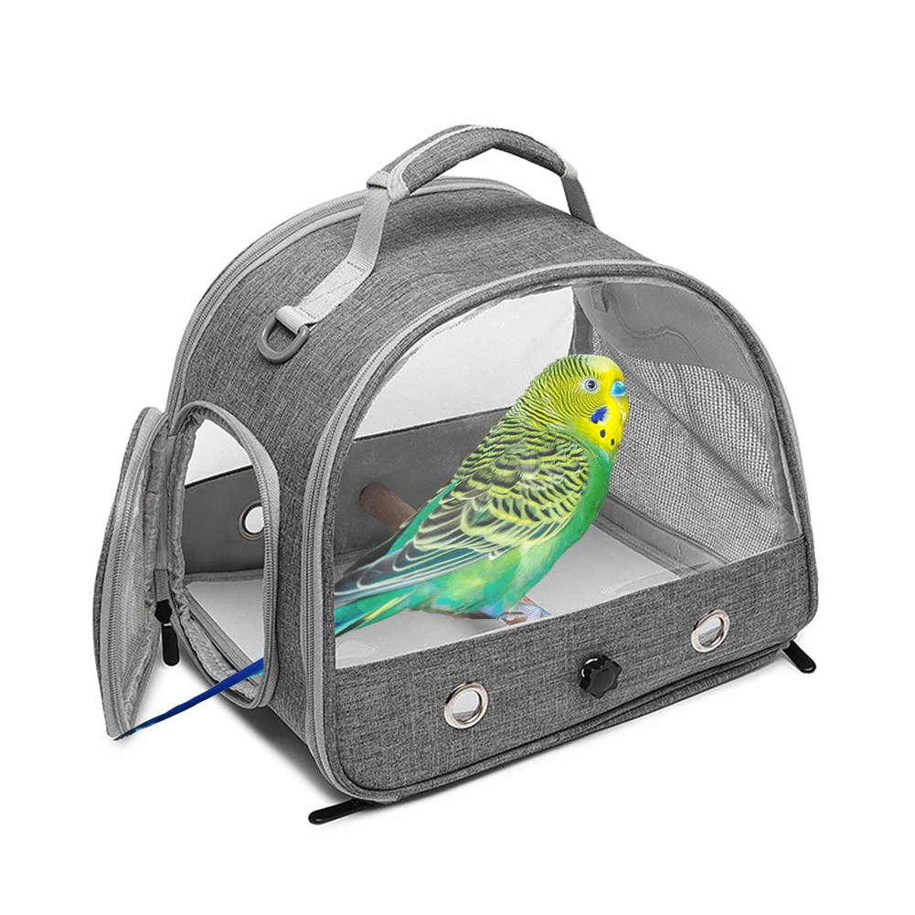 

Portable Bird Cage, Bird Travel Bag, 11.81 x 9.45 x 10.24 In Small Animals Travel Carrier, Transparent Travel Cage