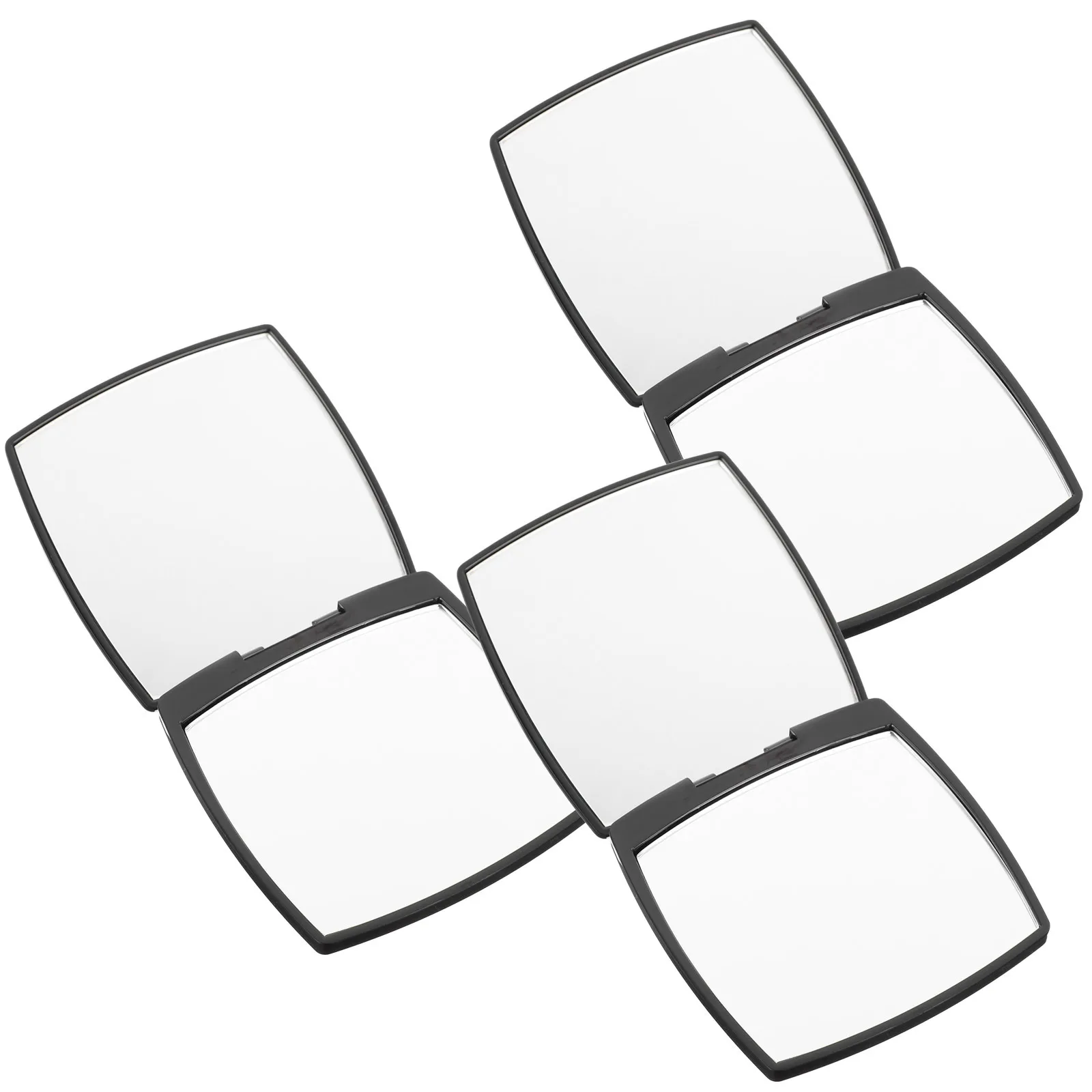 3 stuks draagbare make-upspiegel compacte opvouwbare reisspiegel voor vrouwen dubbelzijdig handheld make-up tool lichtgewicht