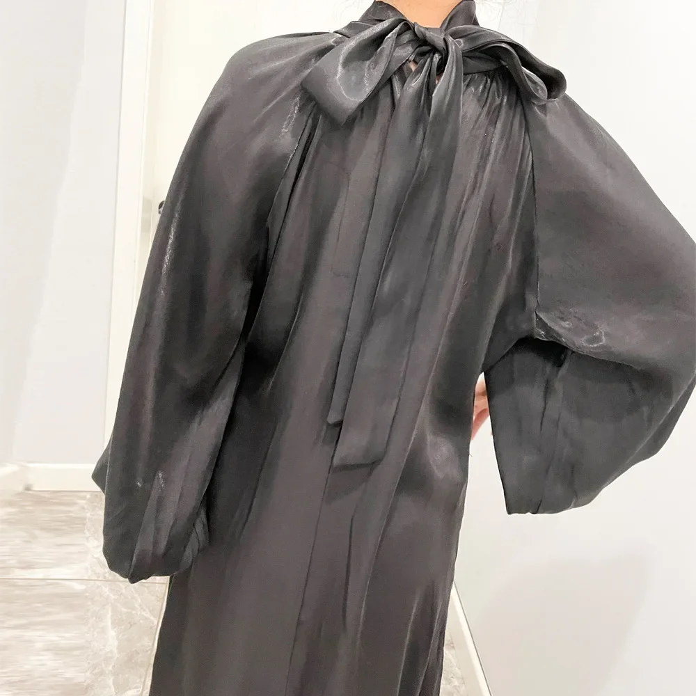 

Eid Shiny Evening Party Dress Women Muslim Maxi Dresses Abaya Dubai Turkey Kaftan Islam Clothing Ramadan Jalabiya Marocain Gown