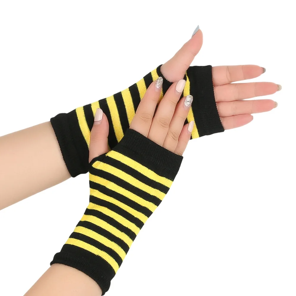 Neue Halbfinger-Sport-Handschuhe mit offenen Fingern, gestrickt, kurz, für Herren und Damen, Herbst/Winter, dünne DIY-Armabdeckung – Detail 29