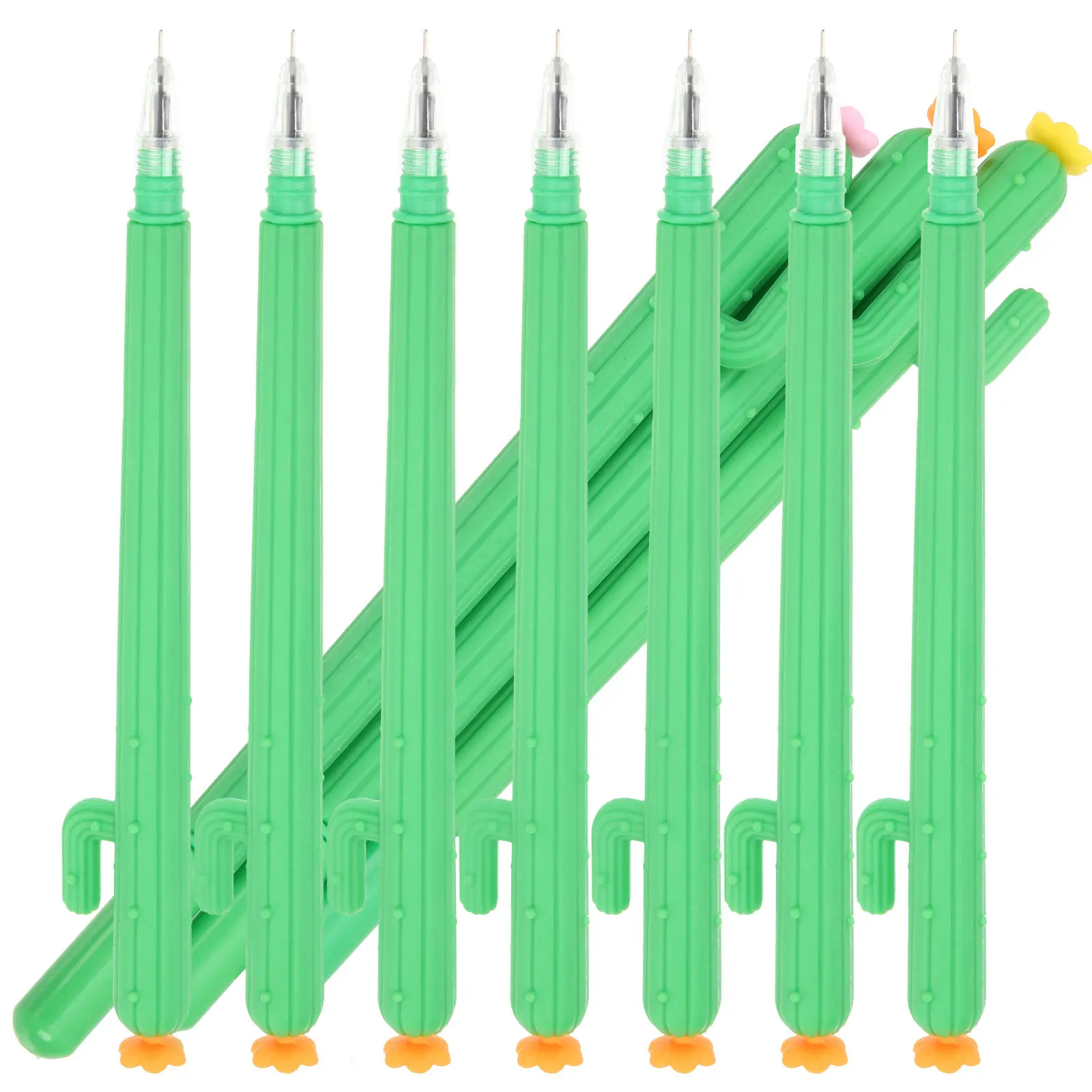 10Pcs Cactus Roller Gel Pens Fun Creative Writing Pens Smooth Ink Student Office Stationery Novelty Pen Gift Cactus Pen