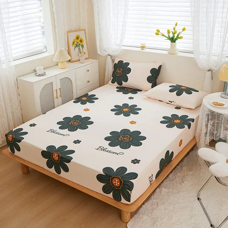 JFLEGAL Bed Mattress Cover Bedspread Protection Cover Cartoon Bed Cover 1.5m/1.8m Anti Slip and Dustproof Housses De Matelas