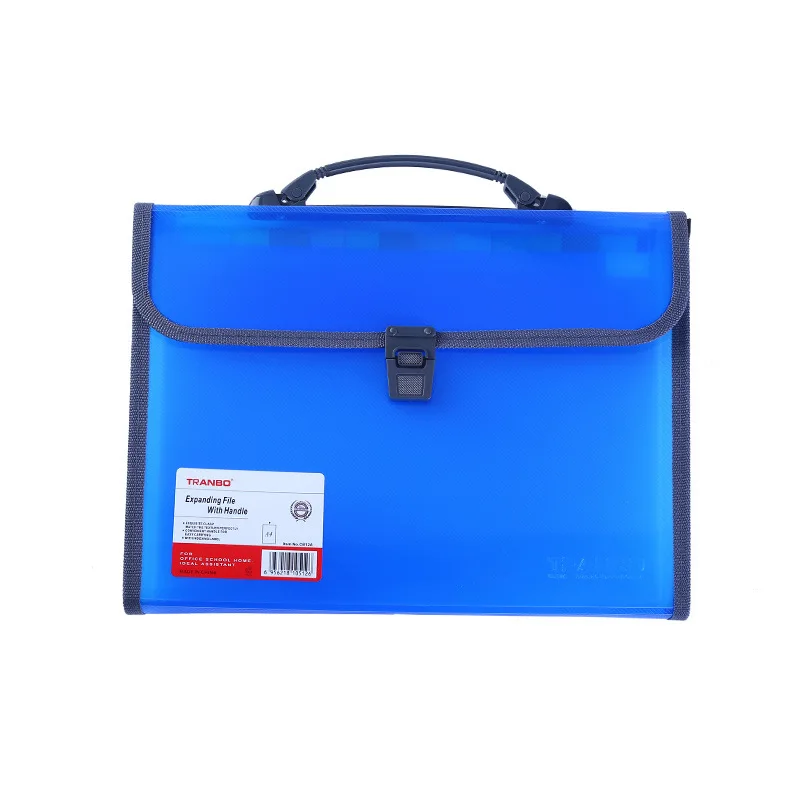 Plastic File Wallet Accordion Folder 13 Pockets Expanding File Folder with Handle Expandable Document Organizer with Flap&Buckle