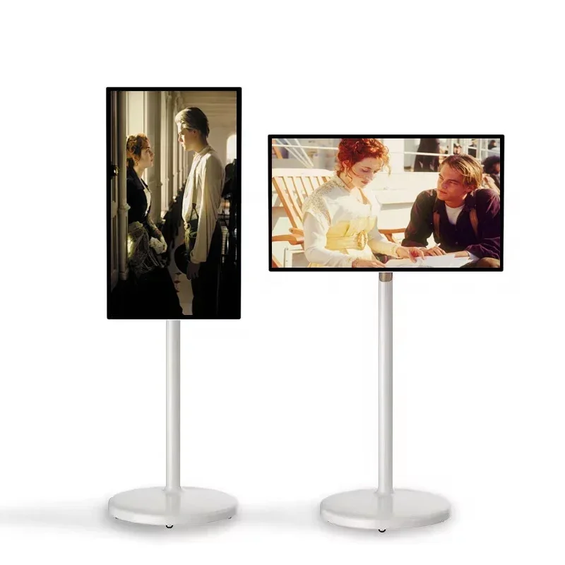 Custom 32 Stand Tv Advertising Monitor Incell Touch Screen TV Smart Protalbe Follow by Me Tv 32 Inch
