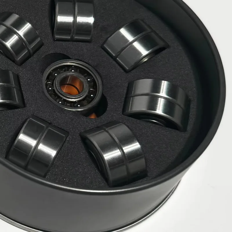 

Black Ceramic Race Skate Bearings Ultra High Speed Pro Straight Roller Skate Wheels