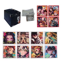 Wholesales Demon Slayer Collection Card Crystal Company Small Colourful Acrylic Box Gift Playing Anime Acg Cards