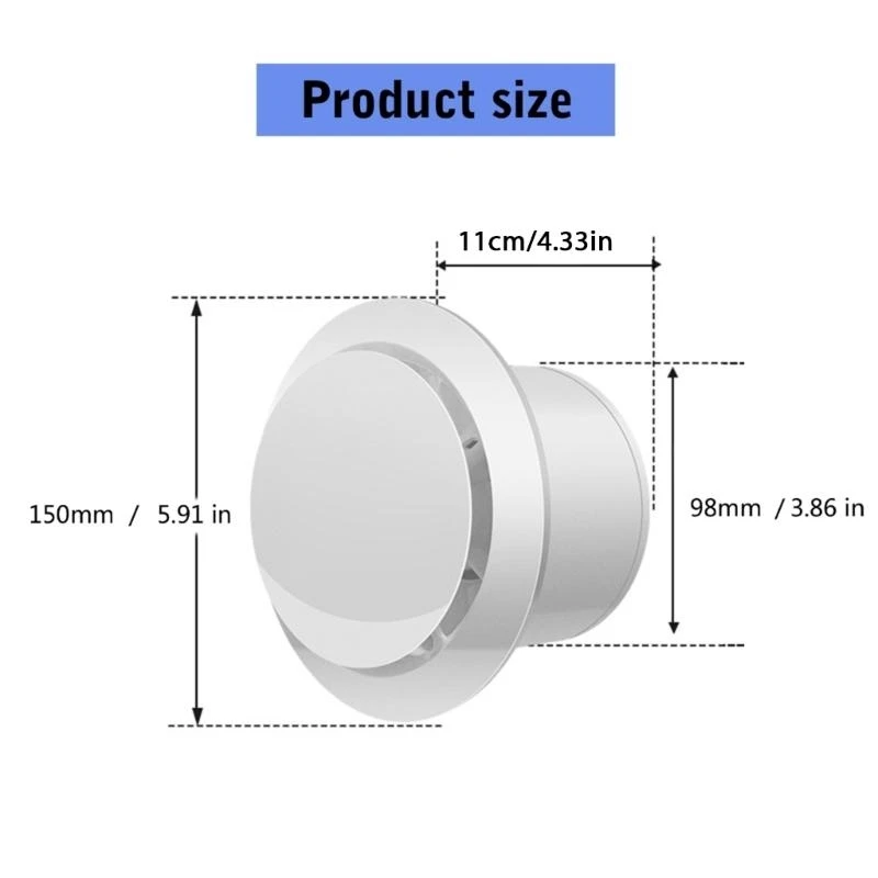 Remote Control Exhaust Fan Adjustable Duct Fan Low Noise Ventilation Fan