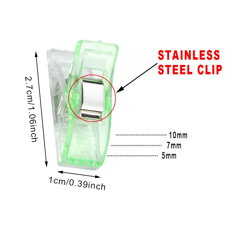 다목적 재봉 클립, 다채로운 플라스틱 공예 크로셰 뜨개질, 안전 모듬 색상 바인딩 종이 클립, 10 개, 20 개, 30 개