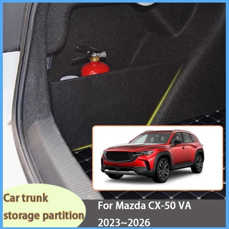 

For Mazda CX-50 VA 2023~2026 25 Car Organizer Thickening Trunk Side Partition Trunk Interior Storage Box Parts