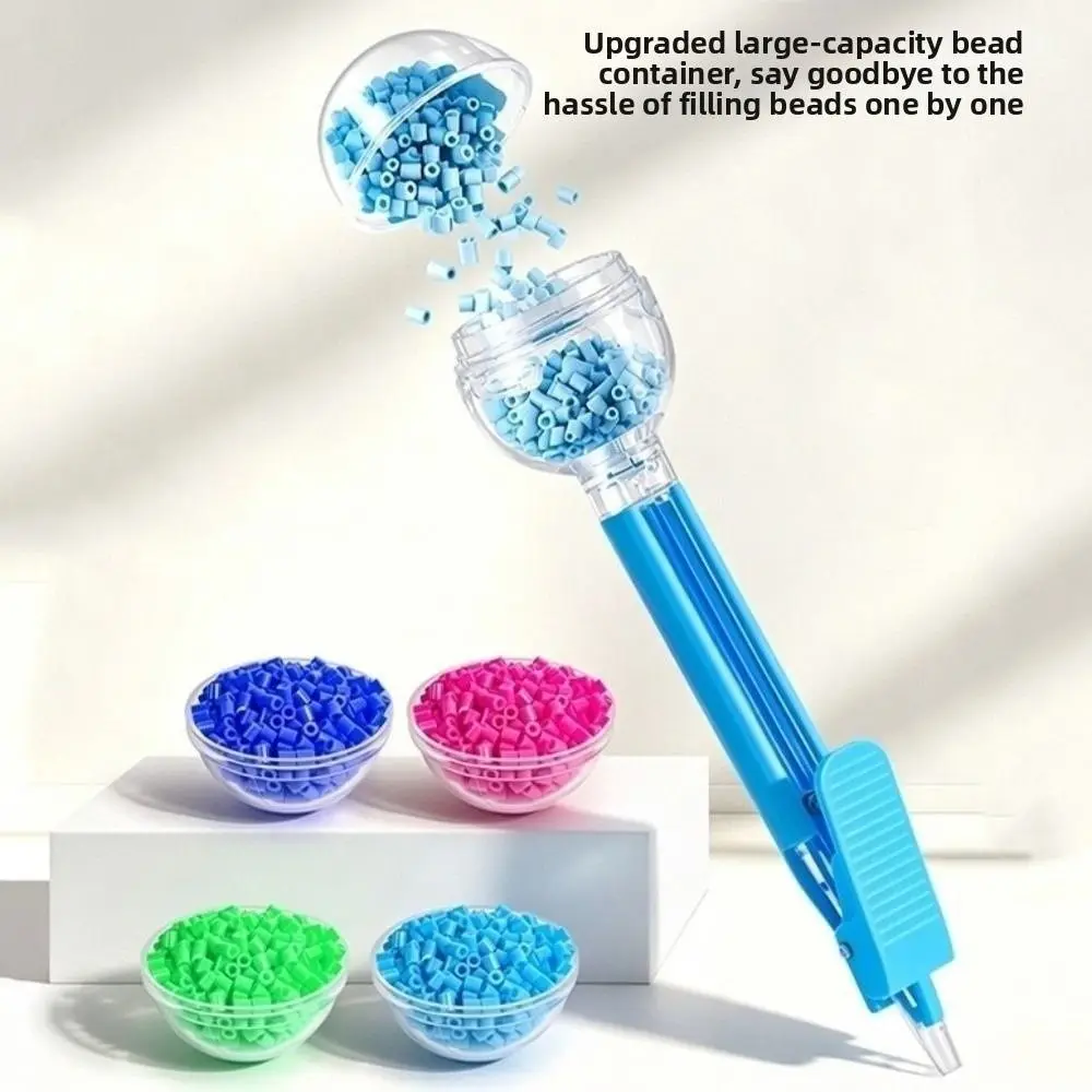 Anti-slip Automatic Fuse Bead Pen 2.6mm Tip Efficient Press-Type Bead Pen Jam-Free Ergonomic Bead Positioning Pen Puzzle Making
