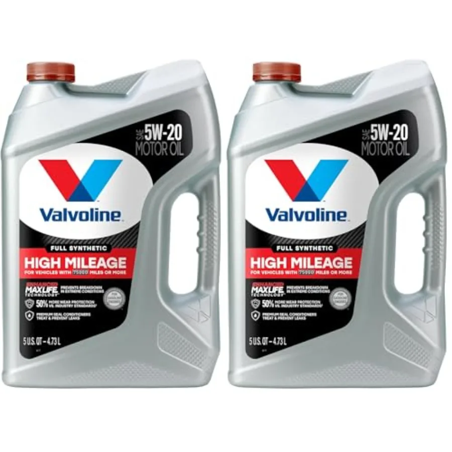 

Полностью синтетическое моторное масло SAE 5W-20 для высоких нагрузок с технологией MaxLife, 5 QT, упаковка из 2 штук