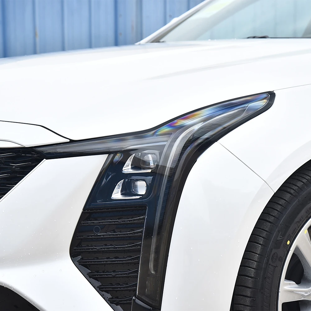 لكاديلاك CT5 2024 كشافات غطاء الظل شفافة عاكس الضوء العلوي قذيفة شبكي استبدال العدسة الأصلية