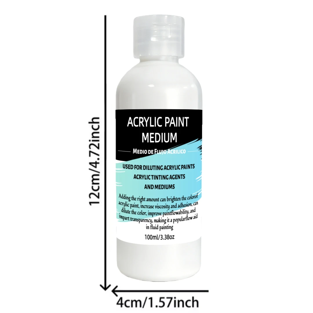 Medio de flujo acrílico para pintura acrílica, medio de vertido de alto flujo, mejora la consistencia, la transparencia y la suavidad para arte fluido