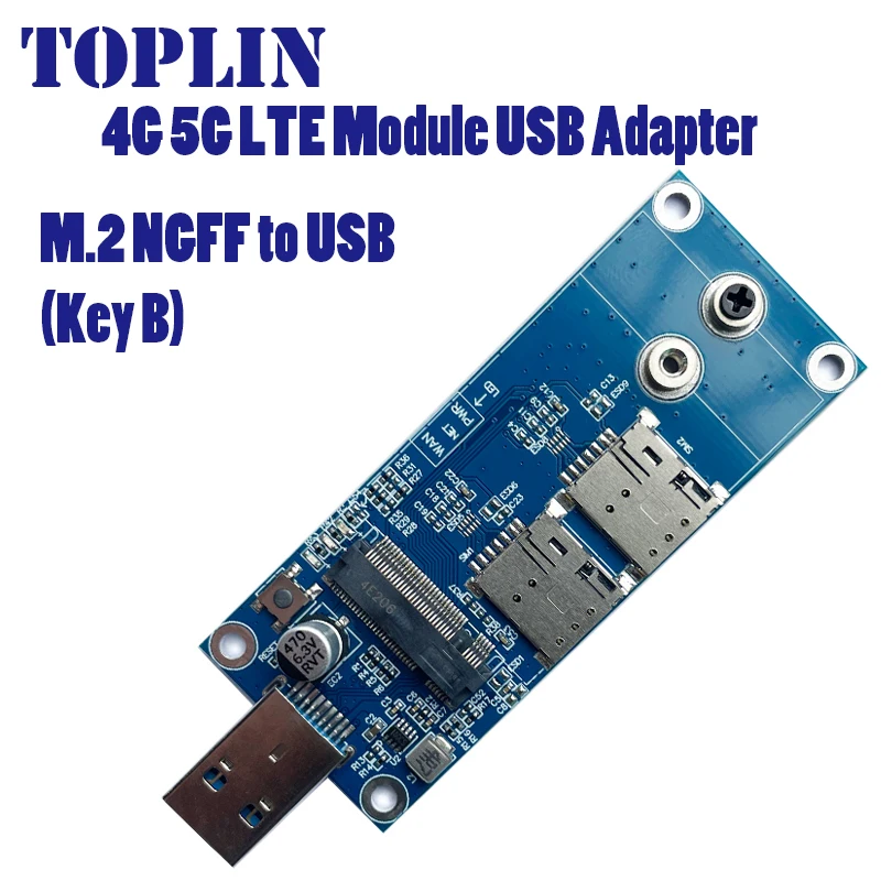 

Адаптер NGFF — USB3.0 со слотом для SIM-карты, адаптер B для модуля NGFF M.2 4G 5G LTE L860-GL DW5821E RM502Q-GL RM500Q