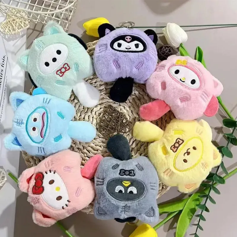 سانريو مرحبا كيتي الرسوم المتحركة الأجهزة الطرفية عروسة كارتون لطيف أفخم المحمولة الديكور المفاتيح الفتيات الهدايا