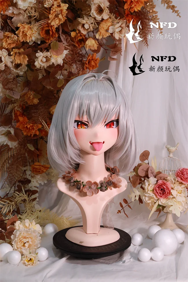 (NFD-47-44)Customize Full Head With Lock Crossdress Doll  Female/Girl Japanese Anime Cartoon Character Kig Cosplay Kigurumi Mask