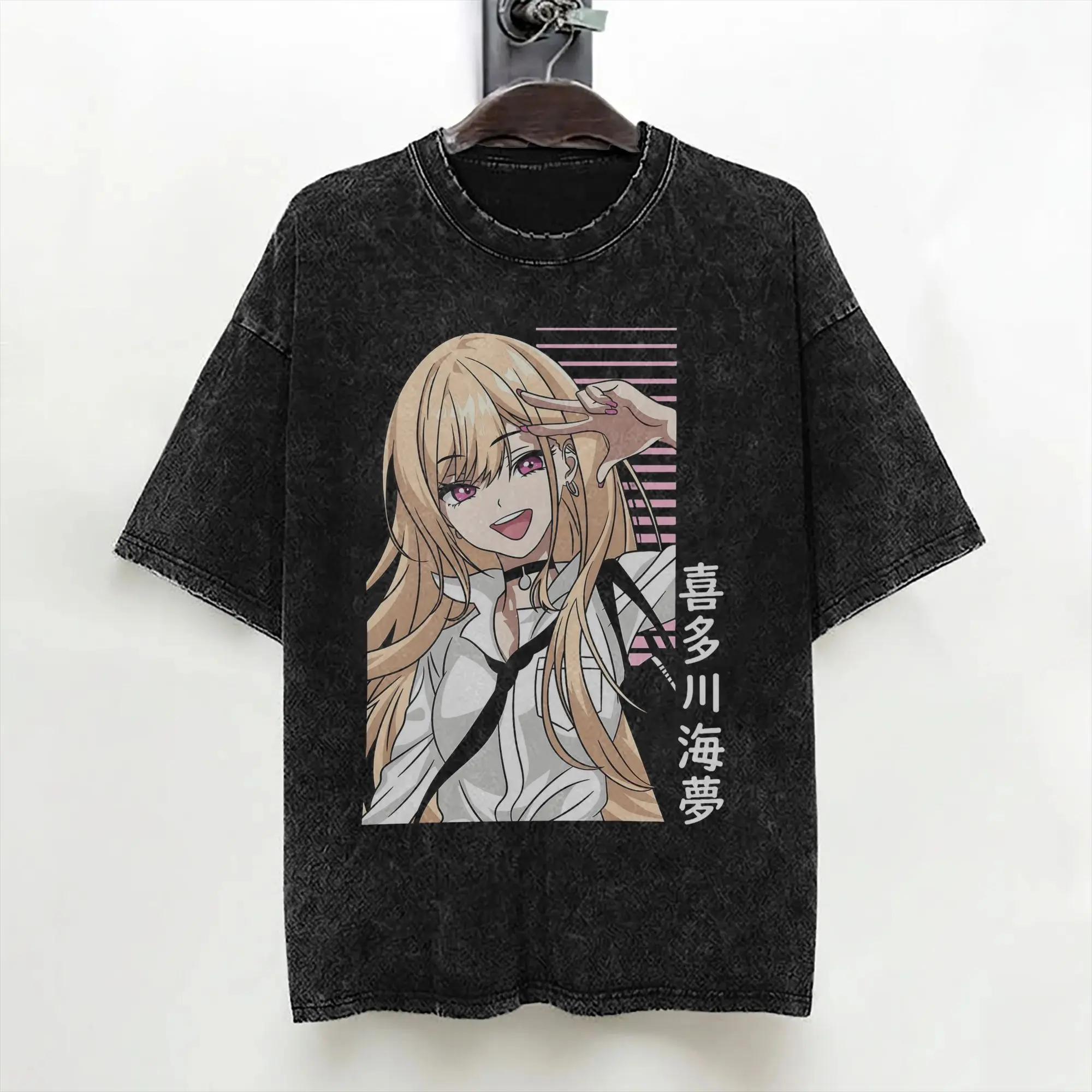 Marin Kitagawa Anime Washed T Shirts Streetwear Vintage T-Shirts Tee Shirt for Men Women Short Sleeve Harajuku Summer
