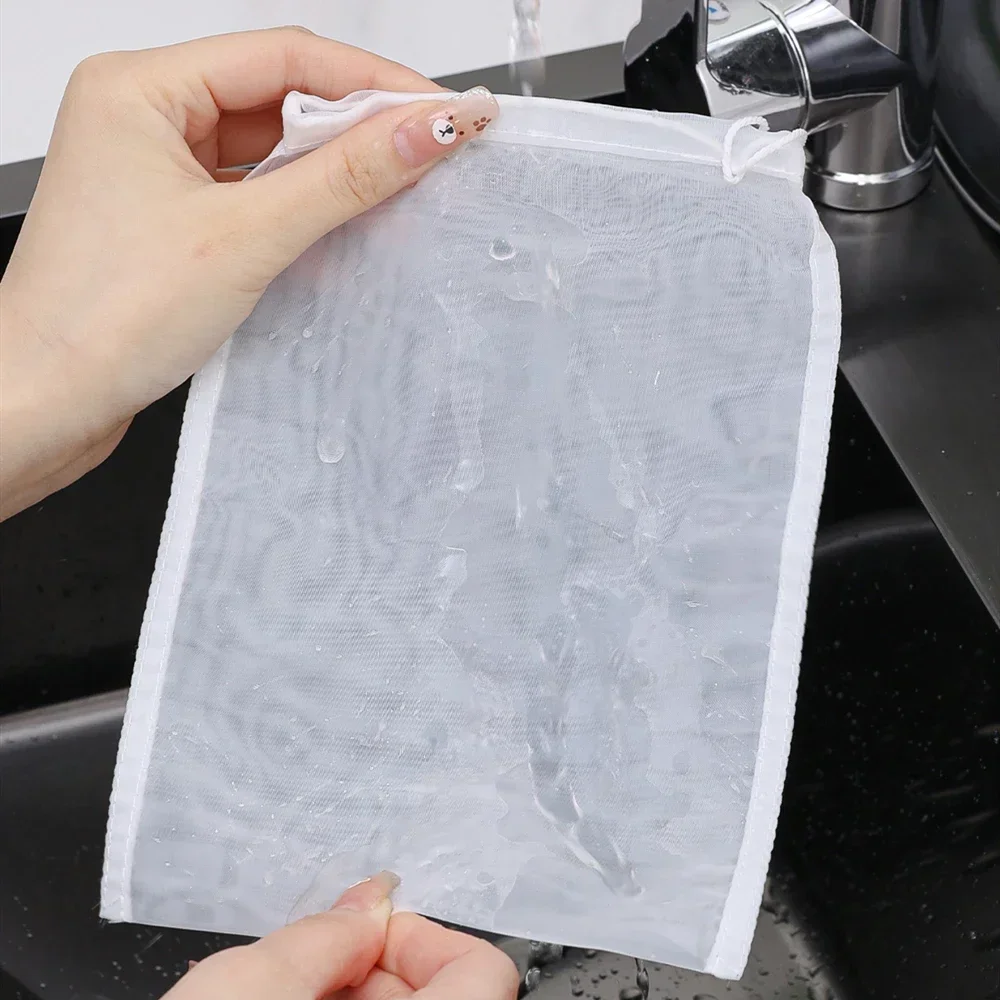 5PCS Soja Wein Nylon Filter Beutel Mutter Milch Beutel Tee Kaffee Joghurt Filter Net Mesh Küche Lebensmittel Wiederverwendbare Nylon filter Taschen