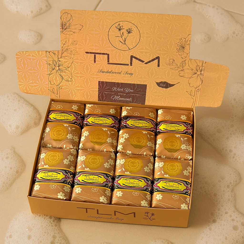 16Pc TLM Bee Flower Bath Soap Full Body Cleansing Care Soap Christmas Family Bath care Gift Box 125G view 4
