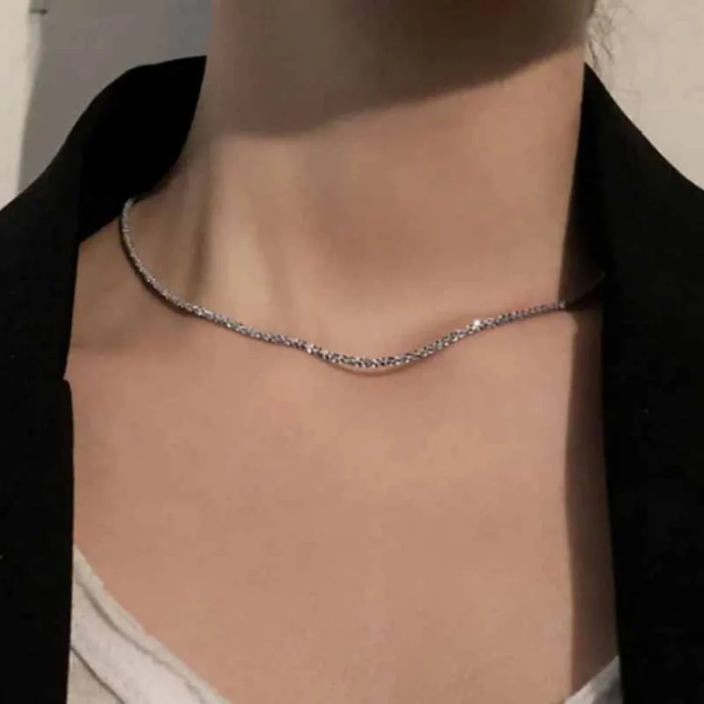 Exquisite Fashion Gypsophila Necklace Not Easy To Fade Elegant Ladies Party Jewelry Sparkling Silver Plated Choker Birthday Gift