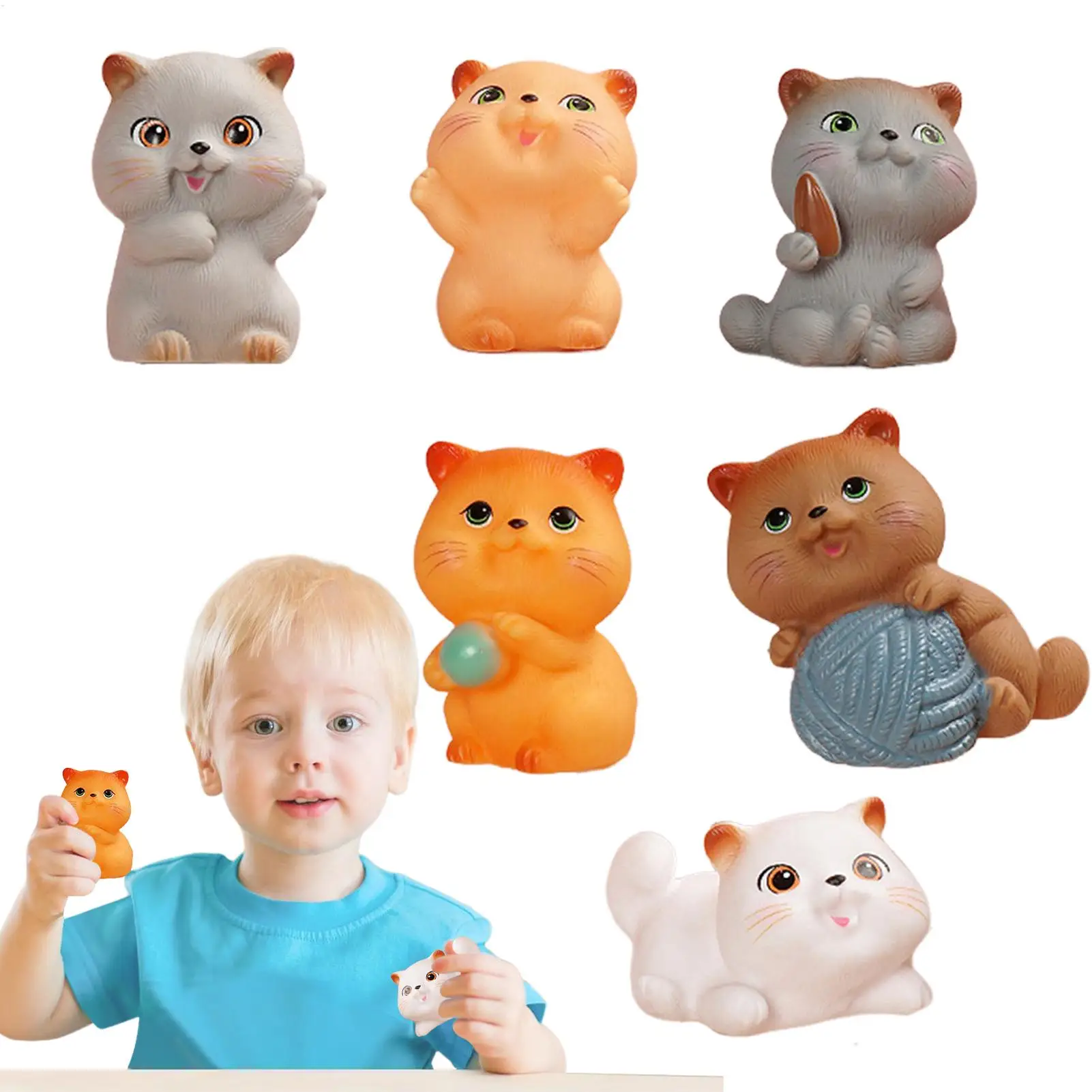 

Стрессовые шарики для детей, 6 шт., мягкие милые сенсорные игрушки в форме собаки, миниатюрные новые игры для дома, школы, семьи, подростков, молодежи