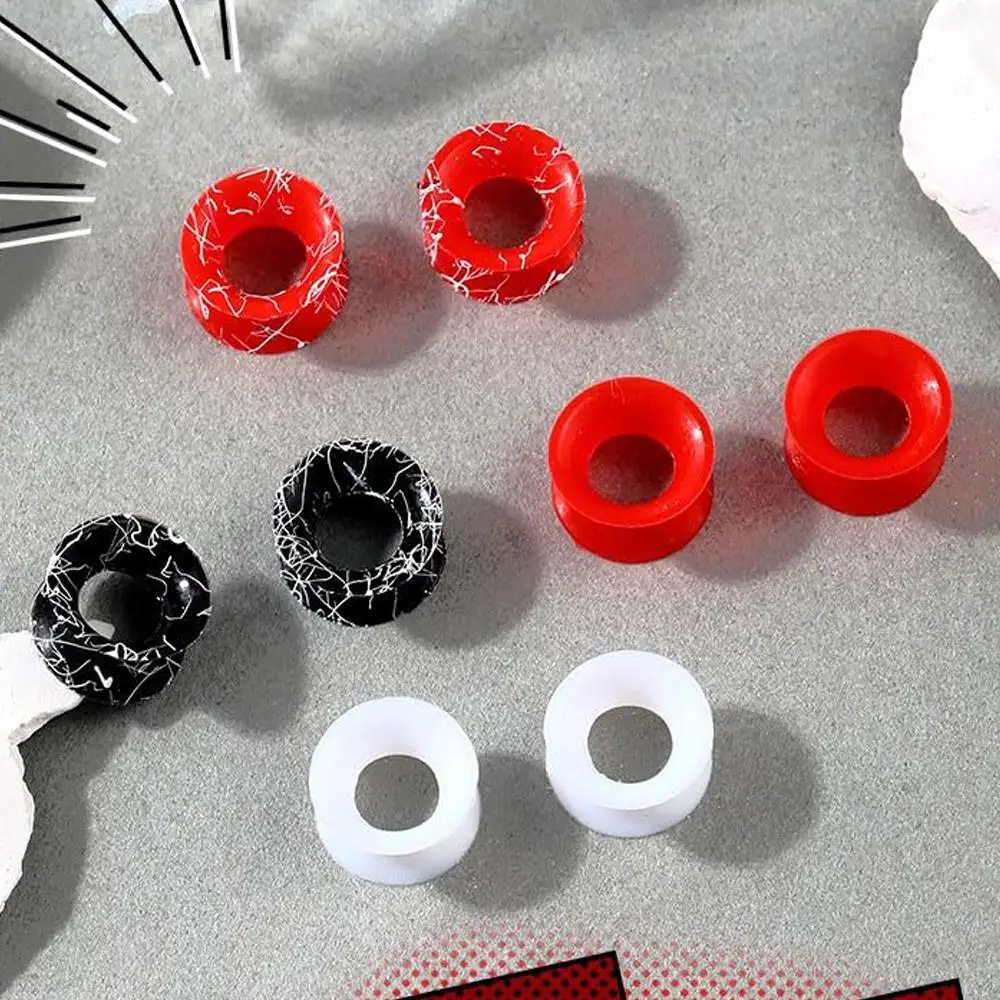 2/8PCS Silicone Gauges for Ear Flexible Ear Gauges Stretchers Expander Ear Tunnel Plugs Double Flared Flesh Ear Piercing Jewelry