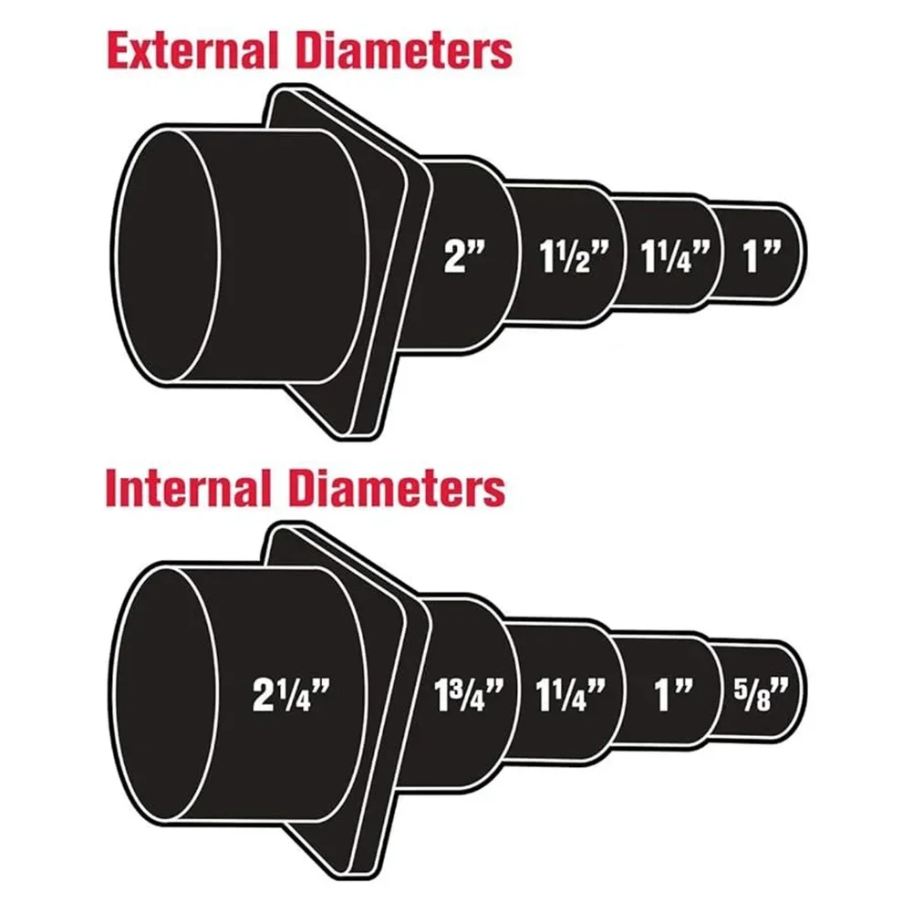 

90687 Tool Adapter For Wet/Dry-Shop Vacuum Step Adapter For-Shop For Vac And Most Other Wet/dry Vacs With 2-1/2 In.diameter Hose