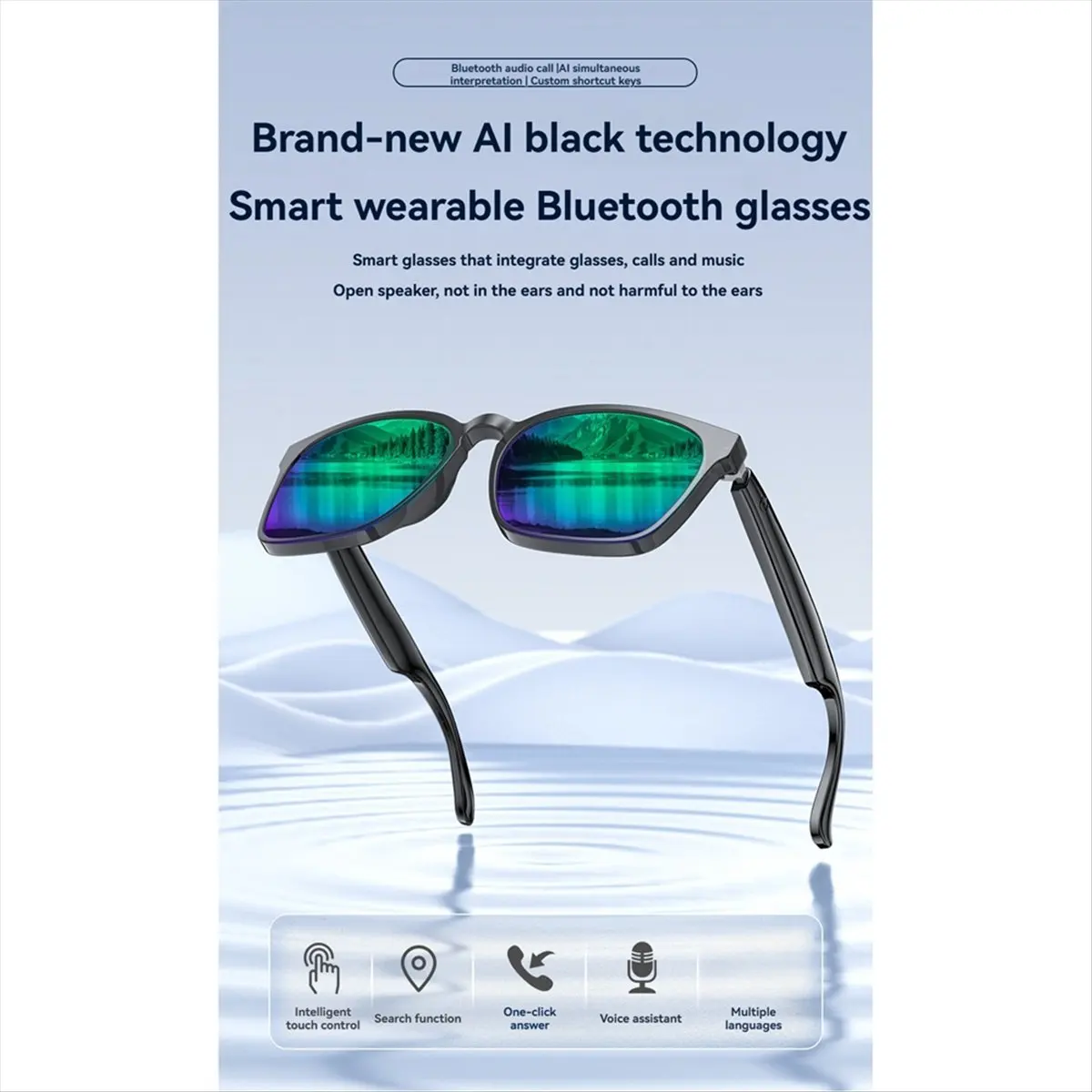*A99Z AI Smart Glasses Bluetooth 5.4 with Speaker 145 Languages Real Time Translator AI Sunglasses for Men and Woman G