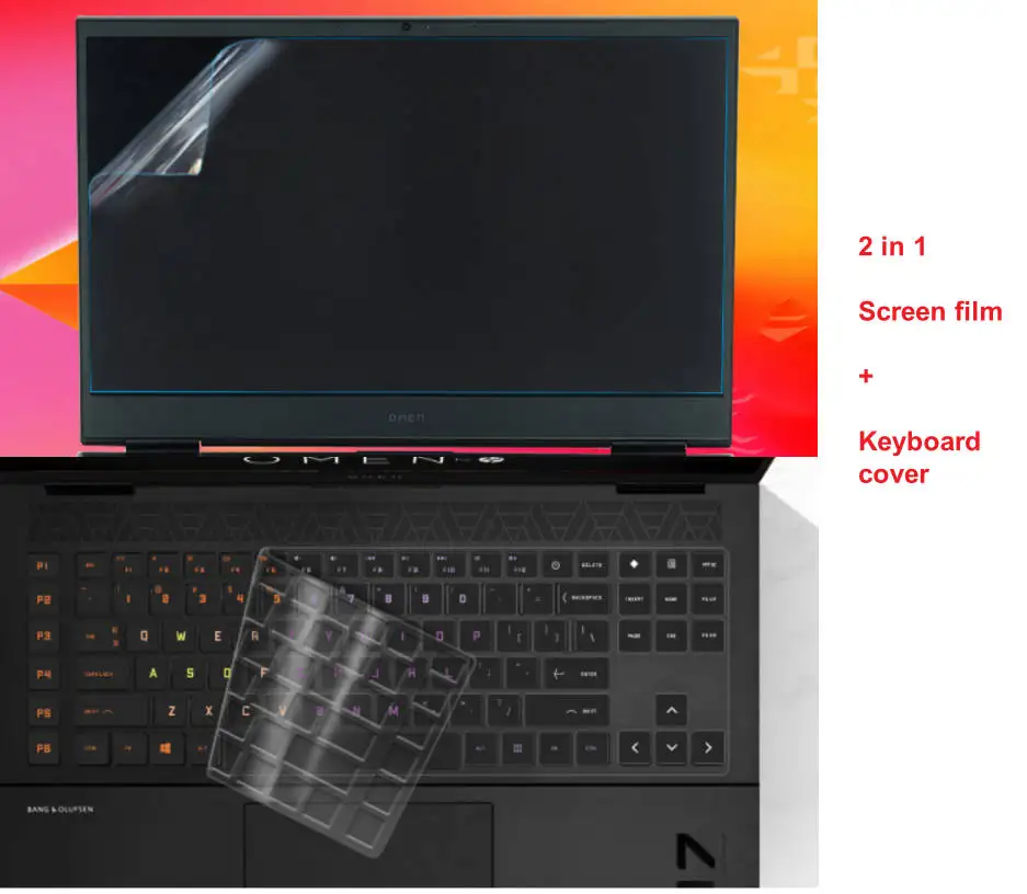 Laptop TPU Keyboard Cover screen film for HP OMEN 17 17-ck1111nr 17-ck1065cl 17-ck1001tx 17-ck1065cl 17-ck0065cl ck1001tx 17.3