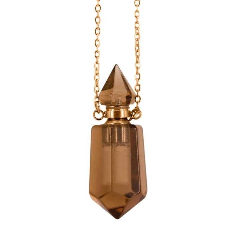 Bottle Pendant Necklace for Women Stainless Steel Cable Chain Choker Adjustable Length Neckchain Accessory