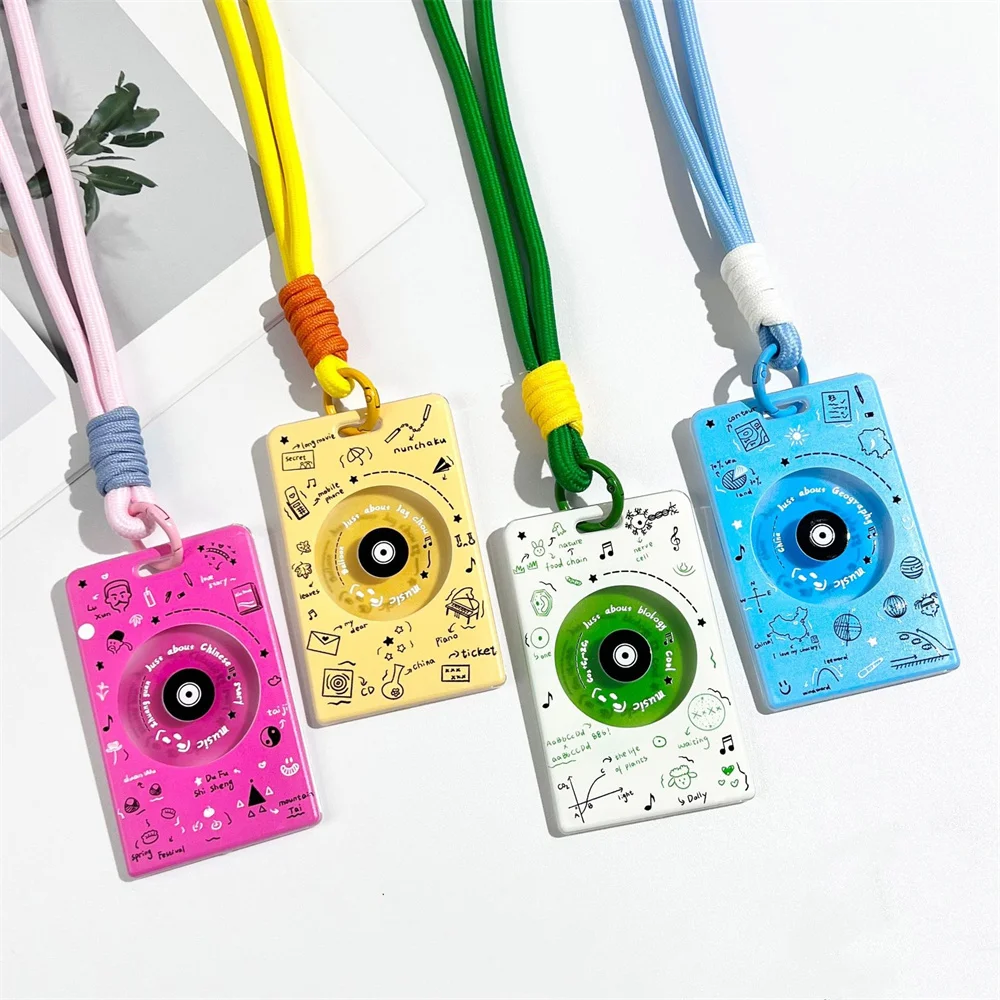 

Portable Card Protector Unique Shaped Record Machine Shaped Badge Holder Convenient Bus Card Case for Commute