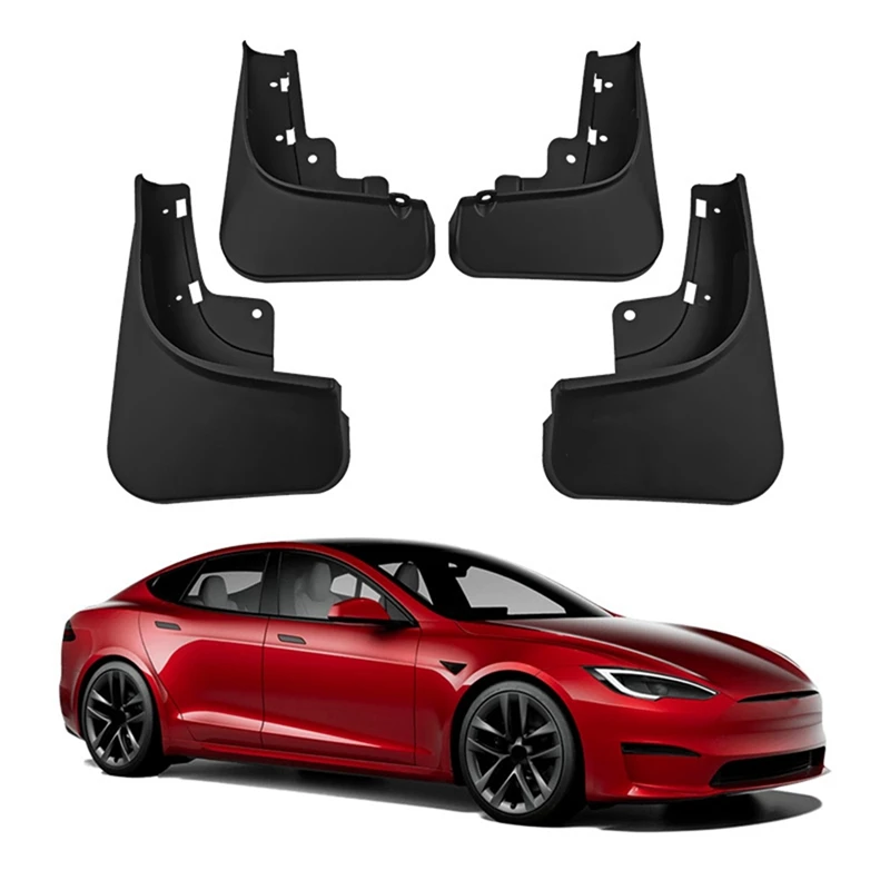 4PCS Car Mudguard Mud Flaps Splash Mud Guard Fender For Tesla MODEL S 2022 2023 2024 Car Accessories