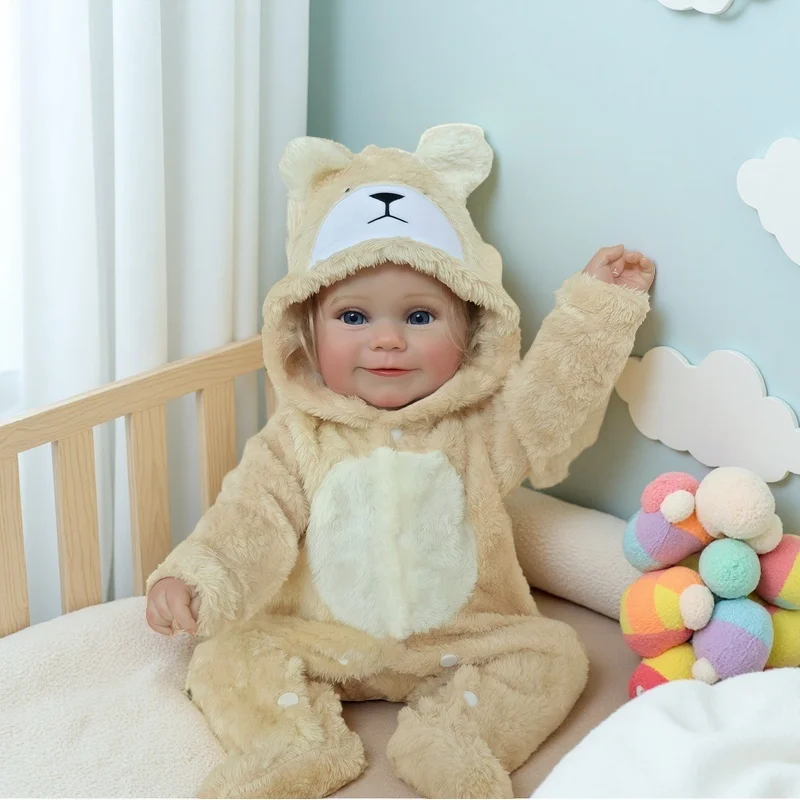 

Реалистичная кукла Reborn для маленьких девочек 20 дюймов/50 см — силиконовый виниловый корпус с ручной росписью всего тела — подарок на день рождения/Рождественский подарок