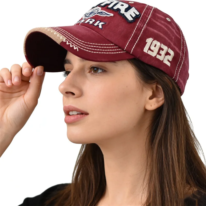  Wash Cotton Embroidered Letter Printed Golf Baseball Cap Unisex Sports Running Sunhat Hip Hop Dance Club An-ti UV Hat Visors