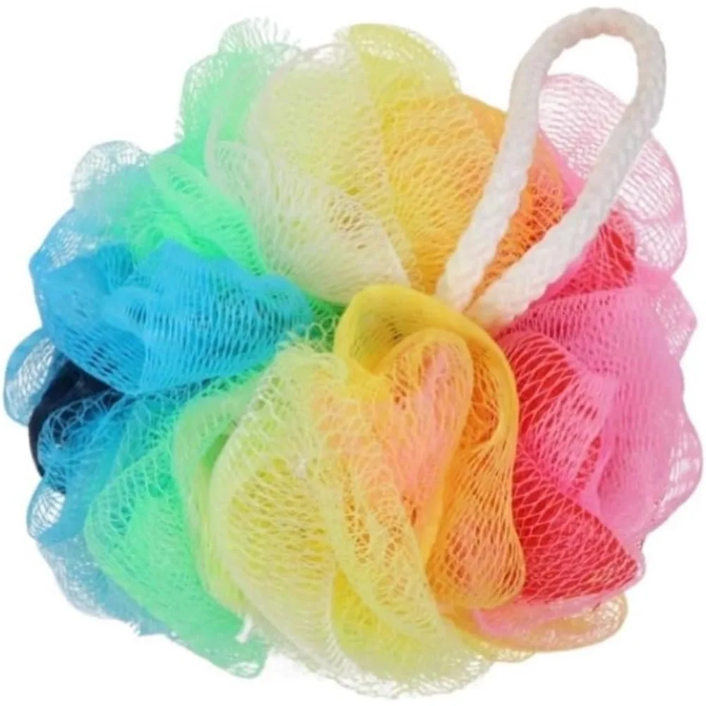 

Радуга и гордость сетчатая губка для лофы. отшелушивающий скруббер для чувствительной кожи. 1шт. 60-грамовый большой скраб для душа и ванны в мульти