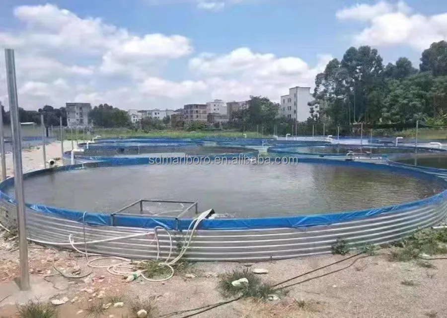 AIROW SDM Round Corrugated Panels Support  Used in Aquaculture Systems PVC Lined Fish Tanks
